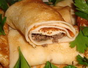 Блинчики с мясом