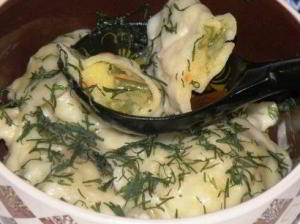 Вареники с картофелем и овощами