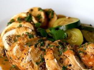 Куриный рулет с грибами
