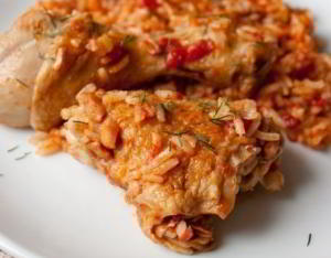 Курица с рисом в томате