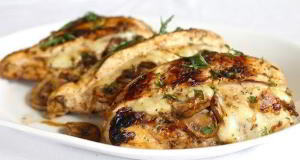 Курица, фаршированная грибами и сыром