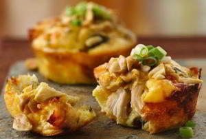 Маффины с овощами и курицей