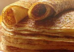 блины с молоком