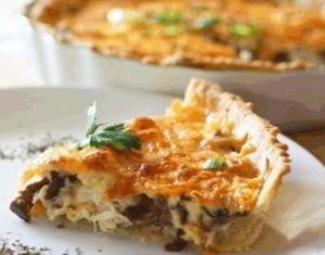 Пирог Курино-грибной жульен