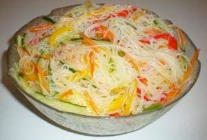 Салат Фунчоза с овощами