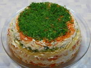Салат с корейской морковью