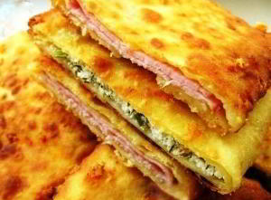 Сырные лепешки с начинкой