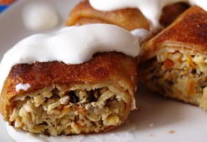 Блинчики с курицей и грибами