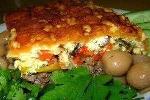 Запеканка с мясом и овощами