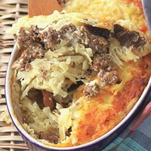 Капустная запеканка с мясным фаршем