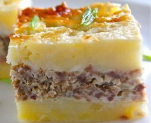 Картофельная запеканка с куриным фаршем