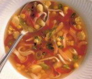 Китайский куриный суп с кукурузой