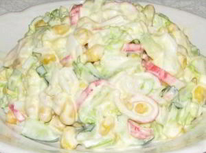 Крабовый салат с капустой