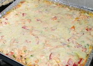 Мясо запеченное с консервированными грибами