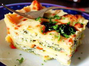 Лазанья с куриной грудкой