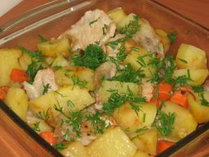 Свинина духовая с картошечкой