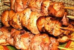 Шашлык из куриного филе