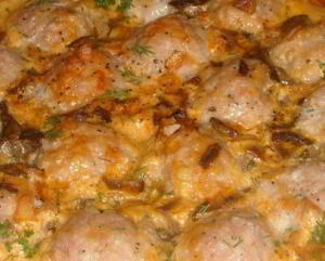 Мясные тефтельки в томатно-грибном соусе