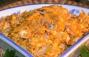 рецепт Морковного салат с мясом