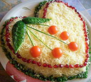 рецепт Салат из курицы с сыром
