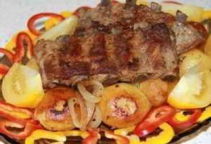 рецепт Картофель с ребрышками в мультиварке