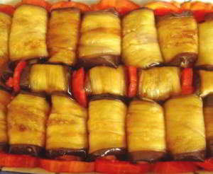 рецепт Рулетики из баклажанов с мясной начинкой 2