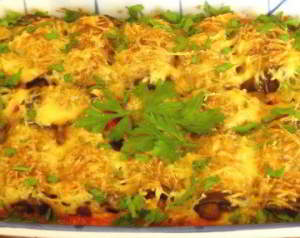 рецепт Рулетики из баклажанов с мясной начинкой