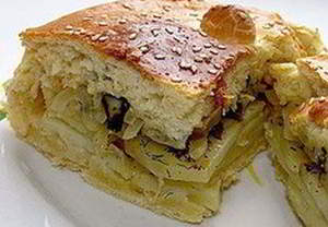 рецепт Пирог с картошкой и грибами