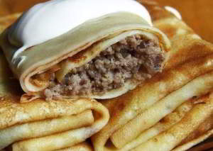 Блинчики с мясом