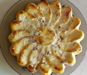 Запеканка творожная с яблоками