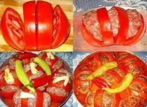 Запеченные помидоры с фаршем - вкусно и красиво