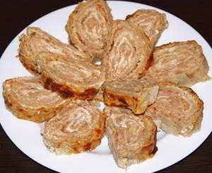 Рулетики из лаваша с мясом