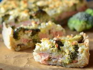Рыбный пирог с брокколи