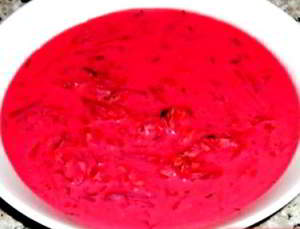 Холодный литовский борщ