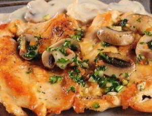 рецепт Куриное филе с грибами