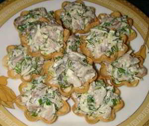 Корзиночки с сельдью