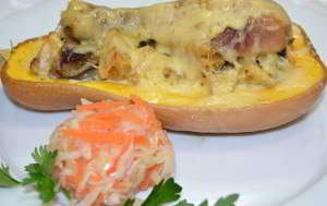 Куриная ножка в тыкве