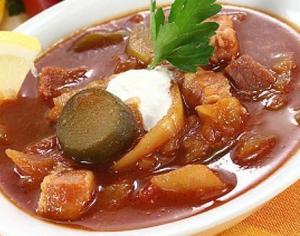 Мясная солянка