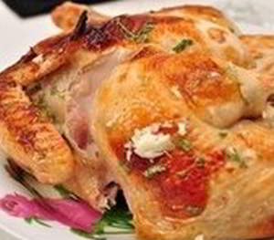 Обалденная жаренная курочка с чесночным соусом и вкуснейшее пенне в сырно-сливочном соусе