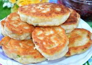 Овсяные оладушки с кабачком