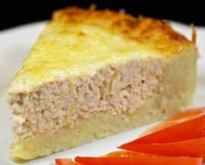 Картофельная запеканка с фаршем из индейки