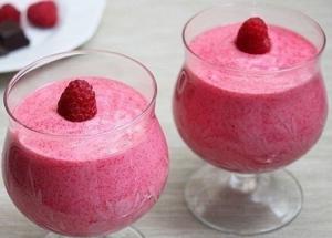 Клюквенный мусс с манкой