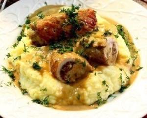 Крученики с грибами