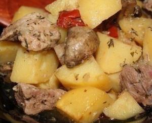 Мясо с картофелем в рукаве