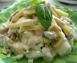 Салат с языком и сыром
