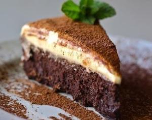 Трюфельный торт с муссом из белого шоколада