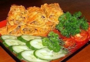 Фаршированные каннеллони, запеченные с сыром
