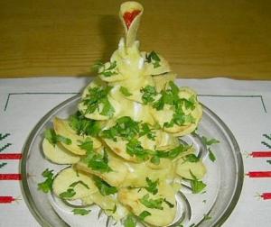 Картофельное пюре Ёлочка - новогодние рецепты