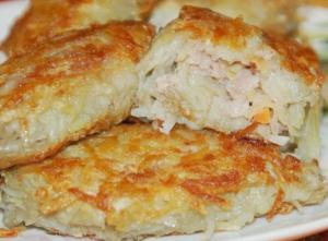Картофельные зразы с мясным фаршем
