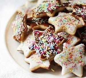 Новогоднее песочное печенье
